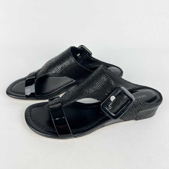 Donald Pliner Womens Ofelia Wedge Sandals Black Python Print size 8.5M - Picture 4 of 16